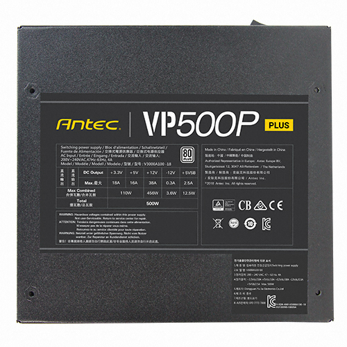 Antec VP500P PLUS 80PLUS스탠다드 230V EU (중고)_이미지