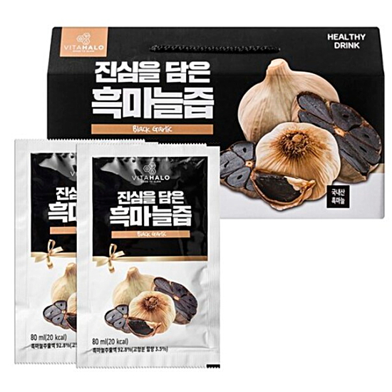 쿠팡 비타할로 진심을 담은 흑마늘즙 80ml 30포이미지입니다. 누르면 해당 게시물로 새창이동합니다.