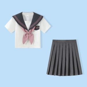 오너클랜 놀이동산 교복 반팔하복 그레이 WFJ2378_260227 582943_WFJ2378_260227_이미지