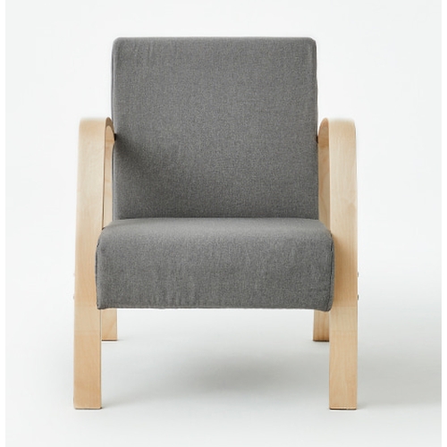 한샘 벤트 로우 스퀘어 암체어 패브릭 소파 1인용_이미지