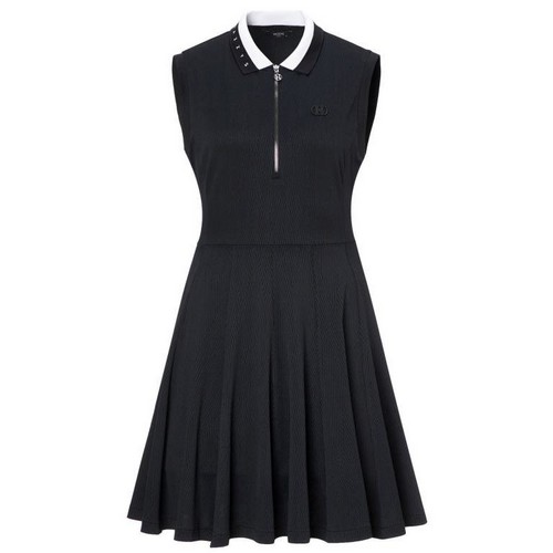 헤지스골프 비즈로고 민소매폴로원피스 HWTS2B333BK