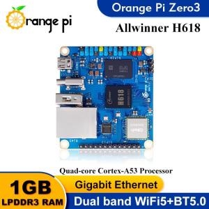 오렌지 파이 제로 3개발 보드 1GB 램 올위너 H618 칩 와이파이-블루투스5.0 LPDDR4 싱글 컴퓨터 미니 PC