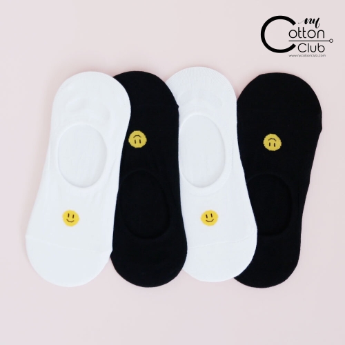 앤와이코튼클럽 CT09 스마일 페이크삭스 덧신 3족_3156404