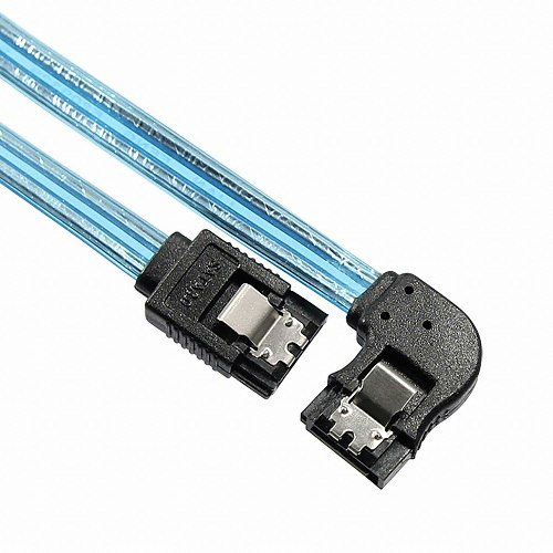 마하링크 SATA3 케이블 L형 투명 블루