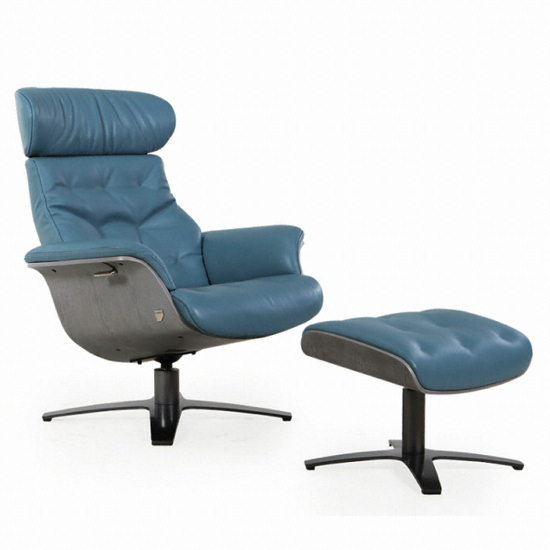 체리쉬 네스트인어 천연가죽 리클라이너 1인용 (스툴포함)