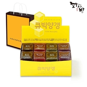 대두식품 화과방 큐빅양갱24입+쇼핑백 선물세트 어르신간식 양갱선물 전통간식 명절_이미지