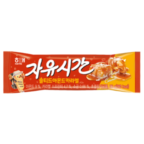 해태제과 자유시간 솔티드아몬드카라멜 36g [144개]