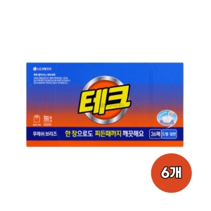 LG생활건강 테크 간편시트 후레쉬브리즈 36매 (6개)