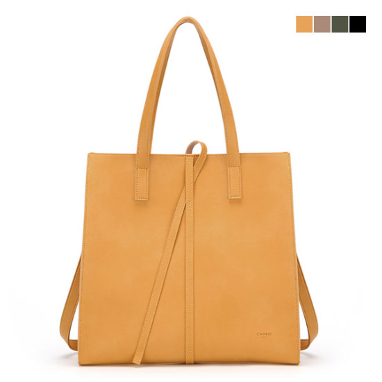 깜비오 스퀘어 빅 쇼퍼 크로스 투웨이백 CABSP796_YE_이미지