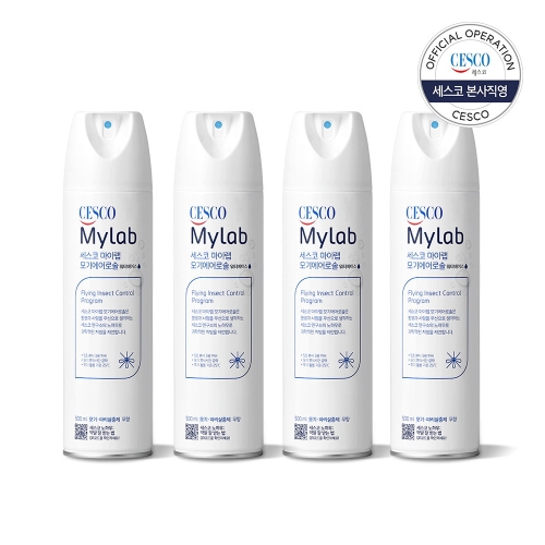 세스코 마이랩 모기 에어로솔 워터베이스 500ml x4개_이미지