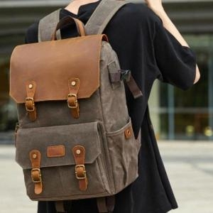 셀러허브 픽프로 카메라 백팩 빈티지 USB충전 DSLR 카메라가방 S11224525_이미지