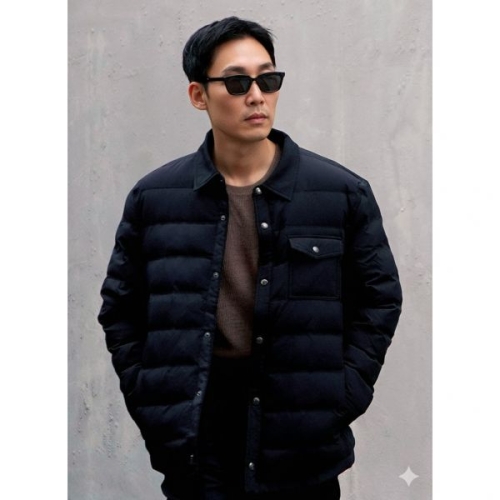 신성통상 에디션 퀼팅 기능성 카라 패딩 점퍼 NEF4JP1922DNV DNV 95