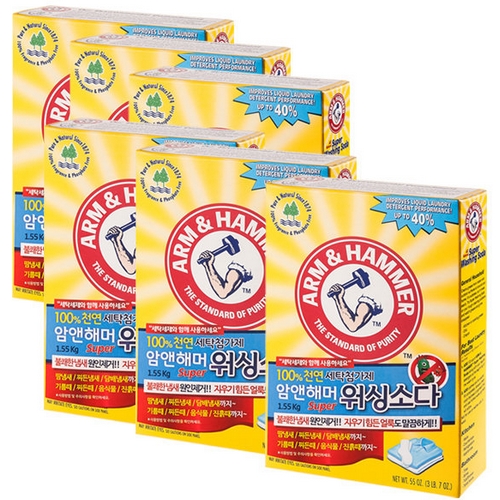 암앤해머 워싱소다 1.55kg (6개)_이미지
