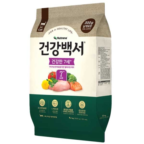 카길애그리퓨리나 뉴트리나 캣 건강백서 건강한 7세 이상 6kg (1개)