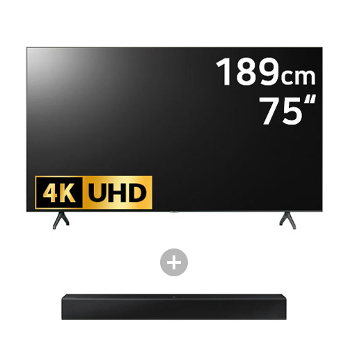 삼성전자 Crystal UHD KU75UT7080FXKR [사운드바 패키지] 상품이미지