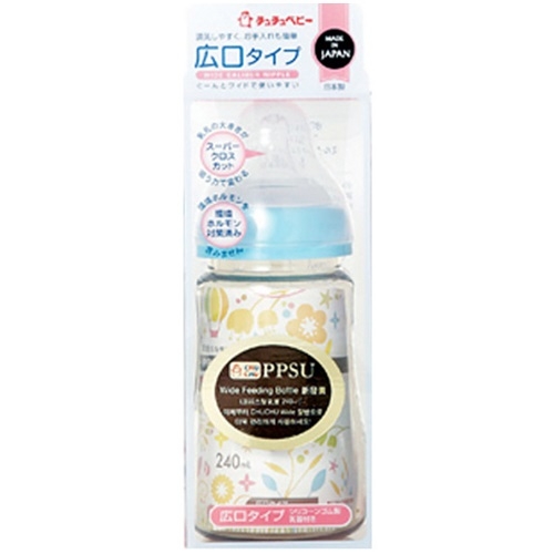 쭈쭈베이비 칼라 크리스탈 와이드 PPSU젖병 240ml (1개)_이미지