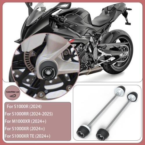 BMW S1000R/RR/M1000RR 2024-2025 F/R 휠 액슬 및 포크 CNC 슬라이더 티타늄 MotoGP Tech A..
