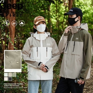 JEEP SPIRIT 남여공용 바람막이 야상점퍼 커플 바람막이 봄가을 얇은 점퍼 JP442388