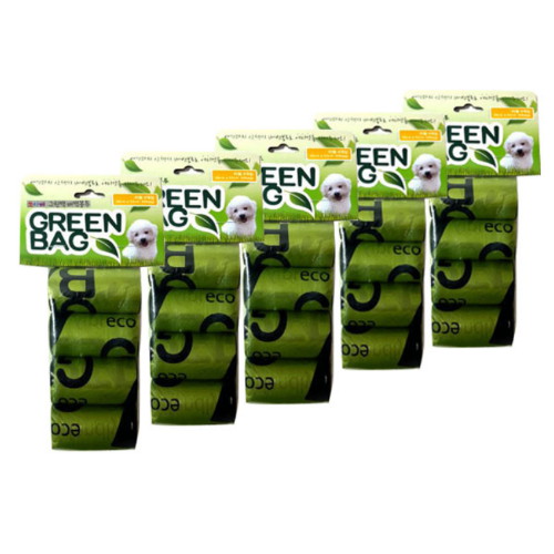 쏘아베 그린백 배변봉투 60매 (15매 x 4롤) (5개)_이미지
