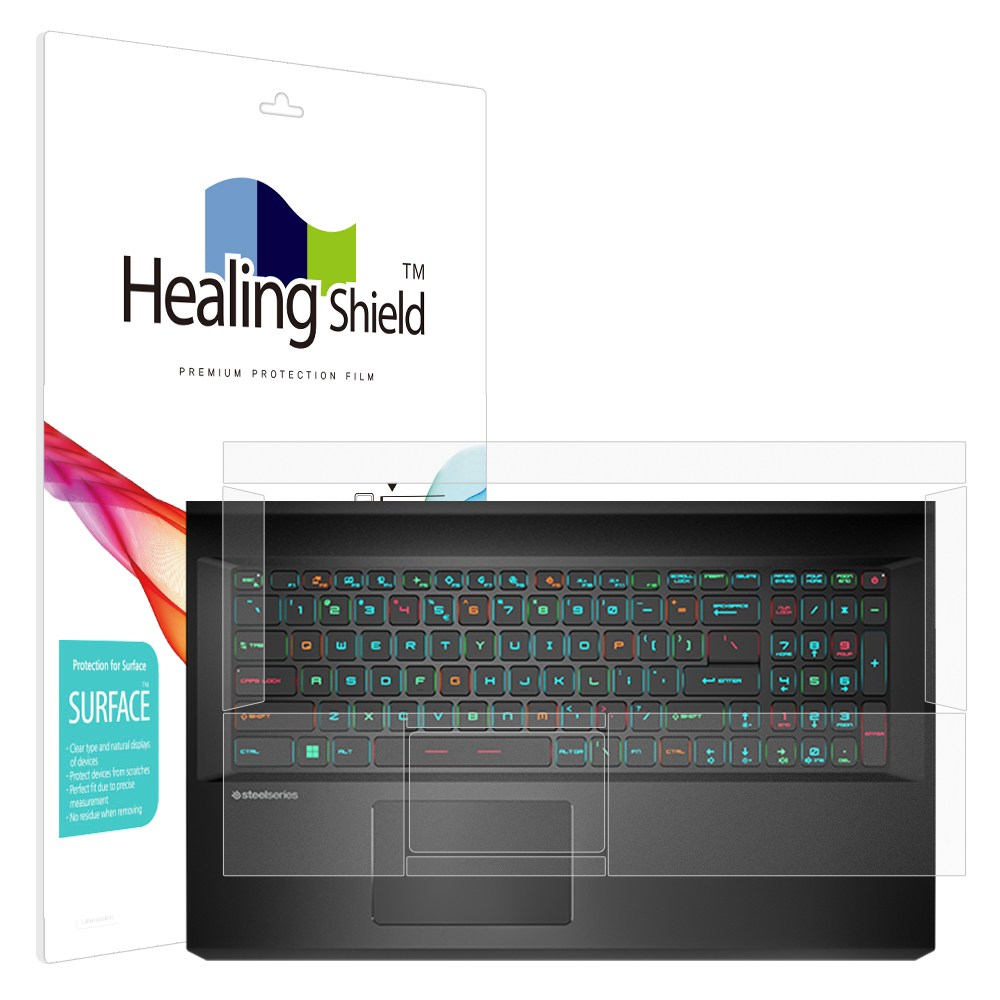 폰트리 힐링쉴드 MSI 알파 17 C7VG 무광 외부보호필름 팜레스트/터치패드 2매_이미지