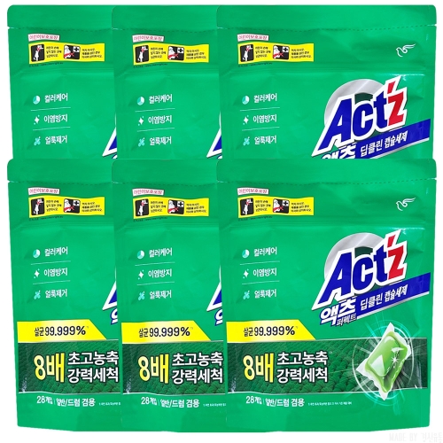 피죤 액츠 퍼펙트 딥클린 캡슐세제 28개입 (6개)