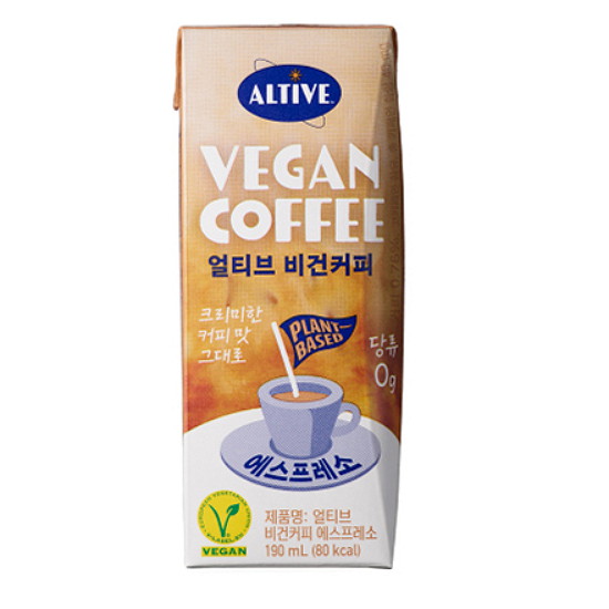 CJ제일제당 얼티브 비건커피 에스프레소 190ml (24개)