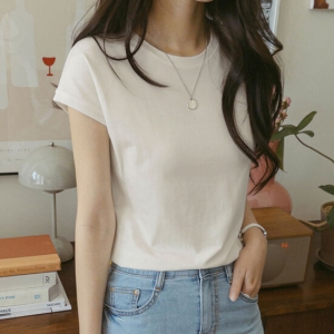  마이더스비 슬린 모달 캡소매 티셔츠