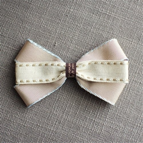 작은아씨들 스티치 3단 리본 집게핀