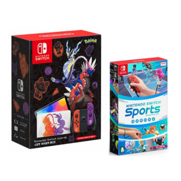 Nintendo 닌텐도 스위치 OLED 스칼렛 바이올렛 에디션 4인용 게임 패키지이미지입니다. 누르면 해당 게시물로 새창이동합니다.