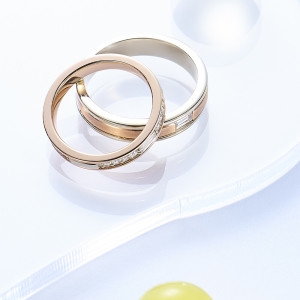 하나다이아몬드 천연 바게트컷 다이아몬드 반지 14k 18k 천연다이아 커플링-골덴 HNMCR404