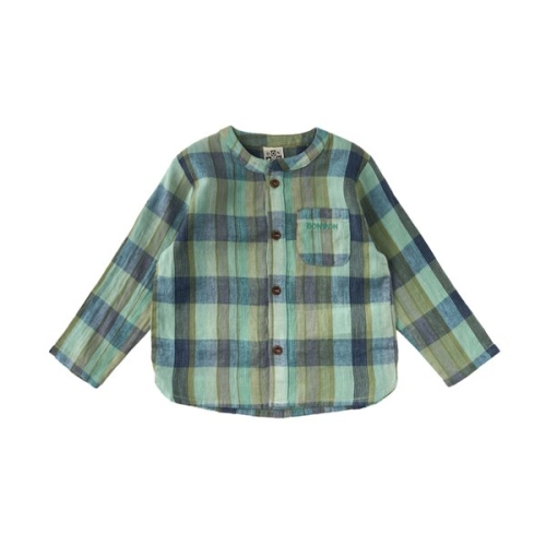 봉통 베이비 GN헨리넥체크셔츠 7617T-L20-01