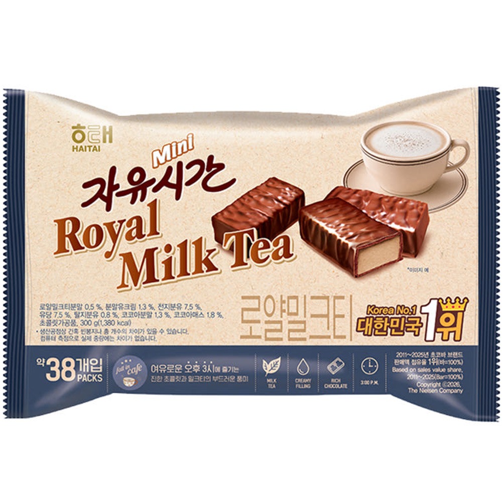 해태제과 자유시간 로열밀크티맛 미니 300g