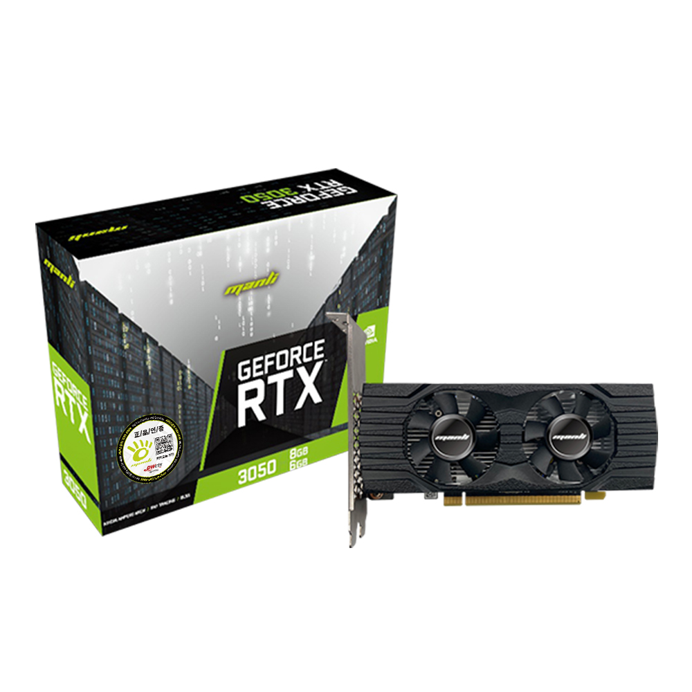 MANLI ������ RTX 3050 D6 6GB DUAL FAN �����Ƽ����