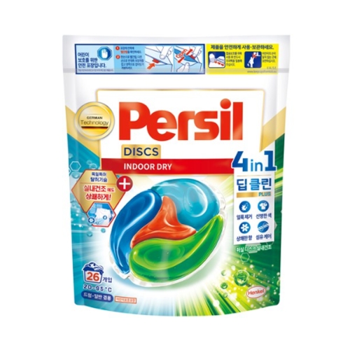 헨켈홈케어 퍼실 디스크 실내건조 파우치 26개입 (4개)