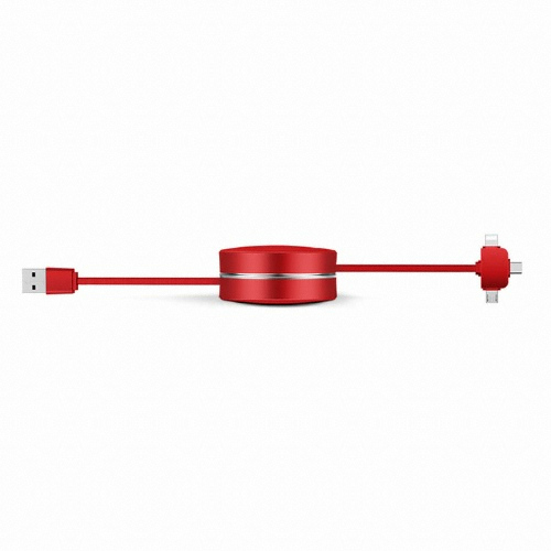 CAFELE CR-303 3in1 릴타입 멀티 케이블 (1m)_이미지
