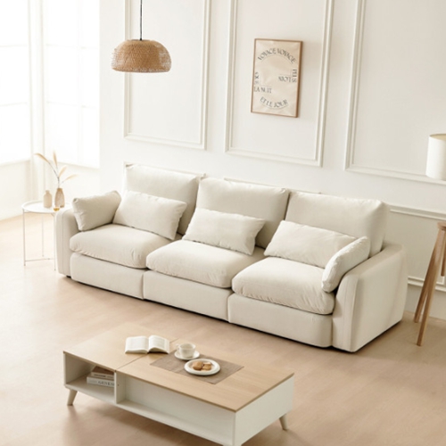 헤이스 모듈 구스 워셔블 풀커버 아쿠아텍스 패브릭 소파 4인용