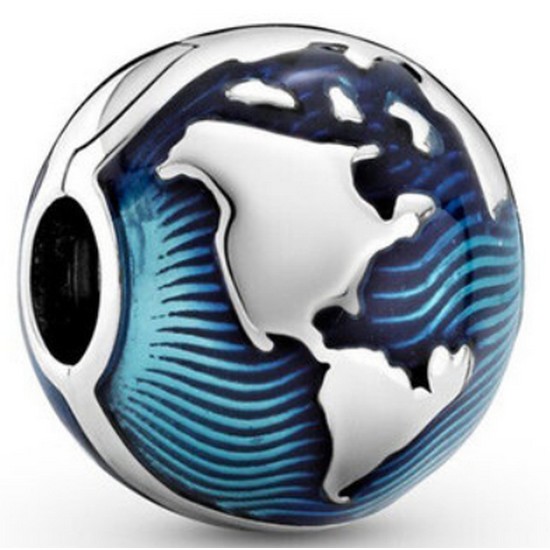 판도라 블루 에나멜 글로브 클립 참 799429C01