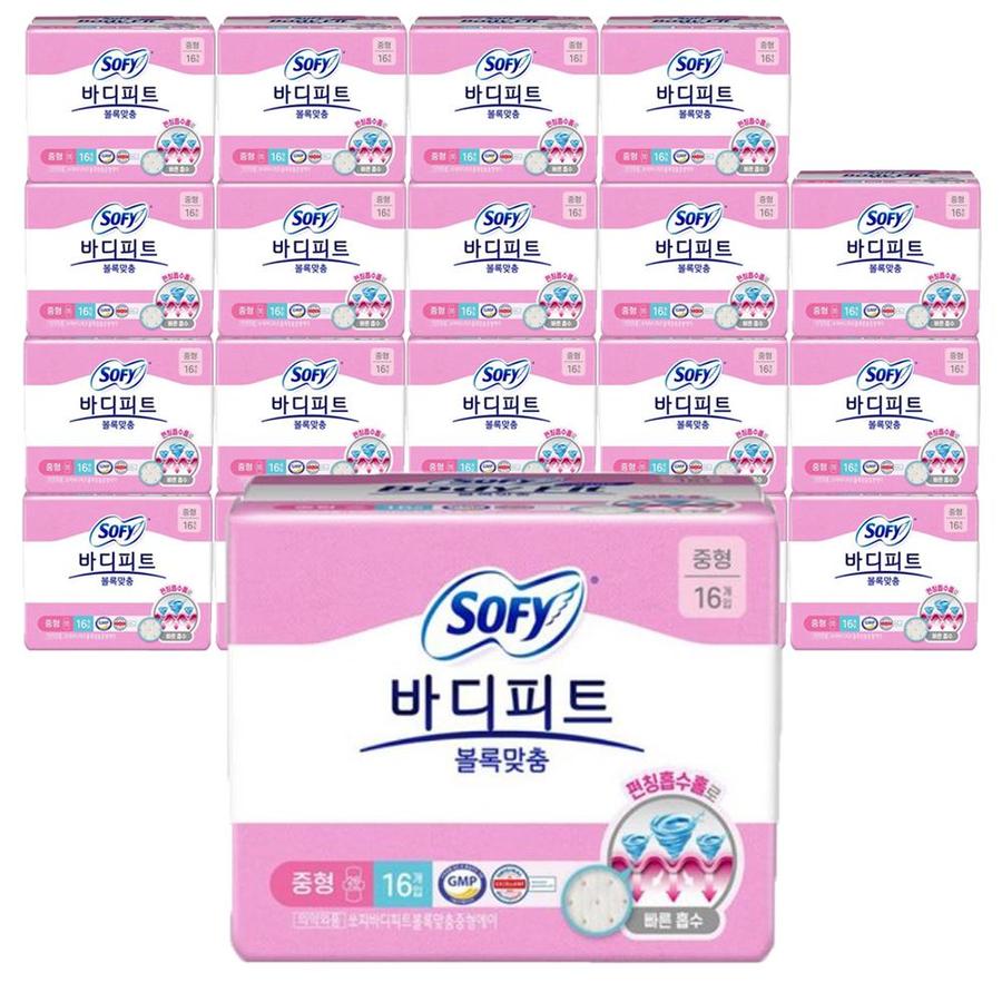 쏘피 바디피트 볼록맞춤 중형 16개 (20팩(320개))_이미지