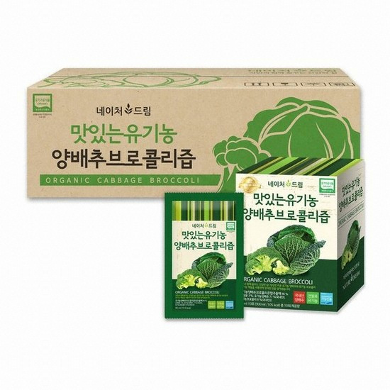 네이처드림 맛있는 유기농 양배추브로콜리즙 90ml 100포