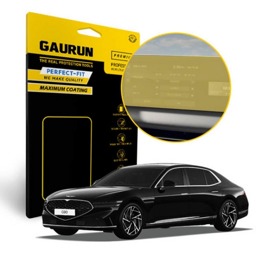 제이티앤디 가우런 올레포빅+저반사 내비게이션 액정보호 필름 세트 제네시스 G90 2022년 전용_이미지