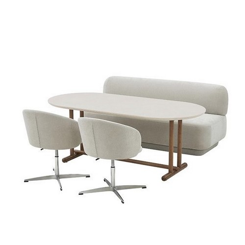 까사미아 알로 LDK 세라믹 식탁 1800 (기능형의자2개+벤치1개)