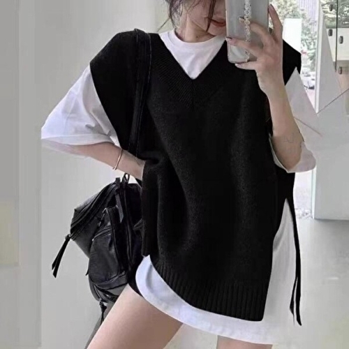 셀러허브 레이어드룩 모던 루즈핏 니트 베스트 SSH-109