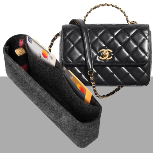 샤넬 스몰 플랩백 이너백 시즌백 AS3908 1.2mm BONE 립스틱포켓 2개 설치