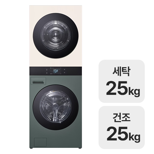 LG전자 트롬 AI 오브제컬렉션 워시타워 WA2525GEHF (일반설치)