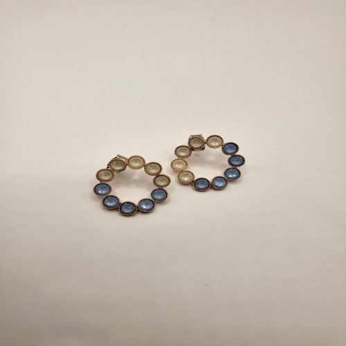 <b>스텔라</b>앤로라 여성귀걸이 특수큐빅 은침 귀걸이 <b>18</b>K도금 SAR-112 옐로