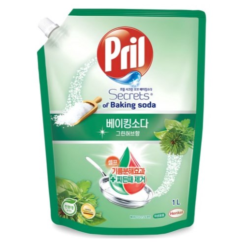 베이킹소다 주방세제 그린허브 리필 1L