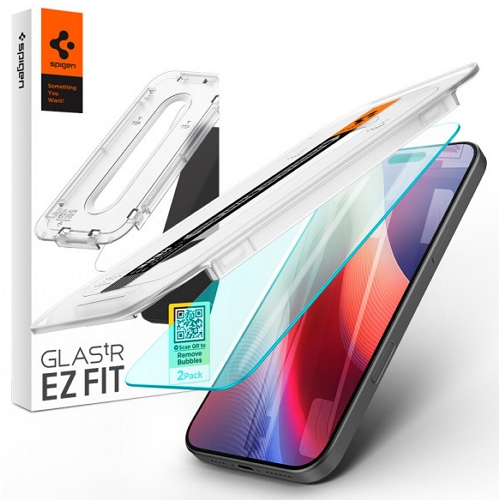 슈피겐 아이폰16 프로 글라스tR 이지핏 강화유리 보호필름 (액정 2매)