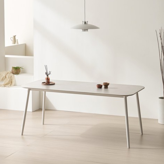 보니애가구 몰리 양면 포세린 세라믹 식탁 1800 (의자별도)_이미지