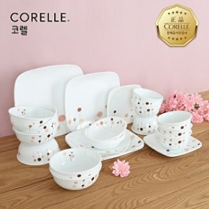 코렐 꽃솜 6인 사각 홈세트 24P_이미지