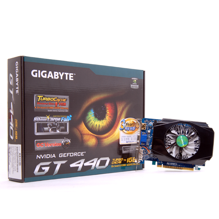 GIGABYTE 지포스 GT440 Over D5 512MB 블랙펄